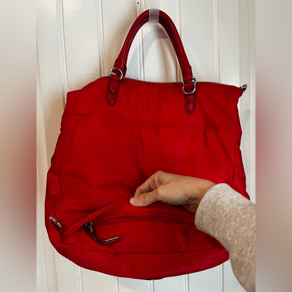 MZ Wallace CHELSEA convertible Backpack Tote BRIGHT CHERRY RED π - Picture 14 of 16